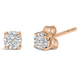 .925 Sterling Silver 1/10 Cttw Round Brilliant-Cut Lab Grown Diamond Miracle-Set Stud Earrings (F-G Color, VS1-VS2 Clarity)-3 thumbnail 4