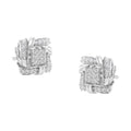 925 sterling silver ring with round diamond stones in I-J color