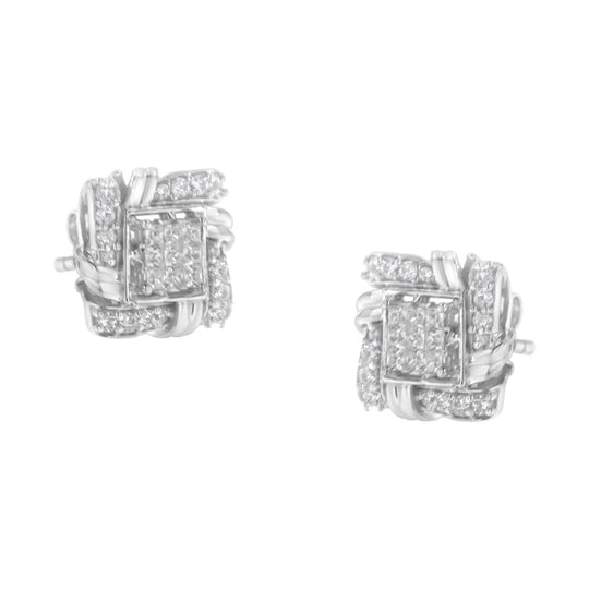 925 sterling silver ring with round diamond stones in I-J color