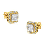 10K yellow gold ring with diamond stones in H-I color and SI2 clarity thumbnail 1