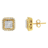 10KT Yellow Gold Diamond Stud Earrings (1/2 cttw, H-I Color, SI2-I1 Clarity)-1 thumbnail 2