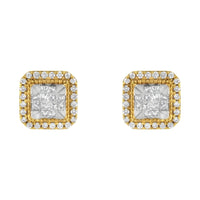 10KT Yellow Gold Diamond Stud Earrings (1/2 cttw, H-I Color, SI2-I1 Clarity)