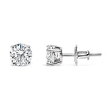 IGI Certified 14K White Gold 1 1/2 Cttw Lab Grown Diamond Solitaire Stud Earrings with Screwbacks (H-I Color, VS1-VS2 Clarity)-3 thumbnail 4
