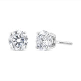 14K White Gold 1 1/2 Cttw Lab Grown Diamond Solitaire Stud Earrings with Screwbacks (F-G Color, VS2-SI1 Clarity)-4 thumbnail 5