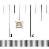 .925 Sterling Silver 1/2 Cttw Yellow Princess Diamond Quad Stud Earring-4 thumbnail 5