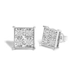 10K White Gold Diamond Stud Earrings (3/4 cttw, H-I Color, SI2-I1 Clarity)-1 thumbnail 2
