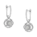 925 sterling silver ring with miracle-set I-J color diamond accent stones