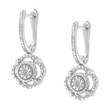 .925 Sterling Silver Miracle-Set Diamond Accent Drop and Dangle Earrings (I-J Color, I3 Clarity)-4 thumbnail 5