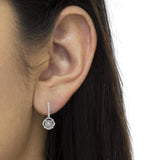 .925 Sterling Silver Miracle-Set Diamond Accent Drop and Dangle Earrings (I-J Color, I3 Clarity)-2 thumbnail 3