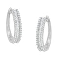 10K White Gold Diamond Hoop Earrings (3/4 cttw, I-J Color, I2-I3 Clarity)-0