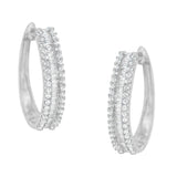 10K White Gold Diamond Hoop Earrings (3/4 cttw, I-J Color, I2-I3 Clarity)-0 thumbnail 1