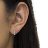 10KT White Gold Diamond Hoop Earring (1.00 cttw, H-I Color, I1-I2 Clarity)-2 thumbnail 3