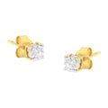 Yellow Plated Sterling Silver Diamond Stud Earring (1/4 cttw, I-J Color, I2-I3 Clarity)-0