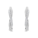 Sterling-Silver Diamond Hoop Earring (0.75 cttw, I-J Color, I2-I3 Clarity)-3 thumbnail 4
