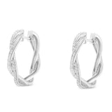 Sterling-Silver Diamond Hoop Earring (0.75 cttw, I-J Color, I2-I3 Clarity)-4 thumbnail 5