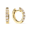 10K Yellow Gold 1/2 Cttw Round-Cut Diamond Hoop Earrings-0