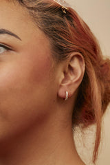 10K Yellow Gold 1/2 Cttw Round-Cut Diamond Hoop Earrings-2 thumbnail 3