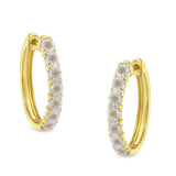 10KT Two-Toned Gold Diamond Hoop Earring (1/2 cttw, J-K Color, I2-I3 Clarity)-0 thumbnail 1