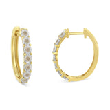 10KT Two-Toned Gold Diamond Hoop Earring (1/2 cttw, J-K Color, I2-I3 Clarity)-1 thumbnail 2