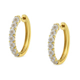 10KT Two-Toned Gold Diamond Hoop Earring (1/2 cttw, J-K Color, I2-I3 Clarity)-4 thumbnail 5