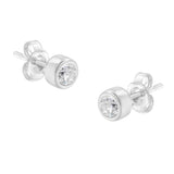 10K Gold 0.30 Cttw Round Brilliant-Cut Near Colorless Diamond Bezel-Set Stud Earrings (H-I Color, I1-I2 Clarity)-1 thumbnail 2