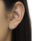 10K Gold 0.30 Cttw Round Brilliant-Cut Near Colorless Diamond Bezel-Set Stud Earrings (H-I Color, I1-I2 Clarity)-4 thumbnail 5