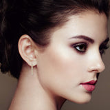 10K Yellow Gold Plated Sterling Silver Diamond Hoop Earrings (2 cttw, K-L Color, I2-I3 Clarity)-2 thumbnail 3