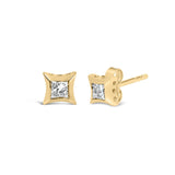 10K White Gold 1/5 Cttw Invisible Set Princess-Cut Diamond Stud Earrings (H-I Color, SI2-I1 Clarity)-2 thumbnail 3