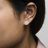 14KT White Gold 2.00 Cttw Lab Grown Diamond Halo Stud Earrings-2 thumbnail 3