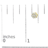 14K White Gold 7 Stone Floral Cluster Round Brilliant Cut Diamond Stud Earrings with Screw Backs(I-J, SI2-I1)-4 thumbnail 5