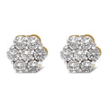 14K yellow gold ring with clustered round diamond stones totaling 2.0 ct