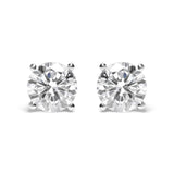 14K Gold Round Lab Grown Diamond Solitaire Stud Earrings with Screw Backs-21 thumbnail 5