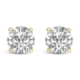 14K Gold Round Lab Grown Diamond Solitaire Stud Earrings with Screw Backs-0 thumbnail 1