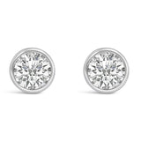 14K Gold Lab Grown Diamond Screw-Back Classic Bezel Solitaire Stud Earrings (G-H Color, VS2-SI1 Clarity)-1 thumbnail 2
