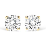 14K Gold 1/2 Cttw Lab Grown Diamond Solitaire Stud Earrings-2 thumbnail 3