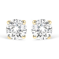 14K Gold 1/2 Cttw Lab Grown Diamond Solitaire Stud Earrings