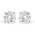 14K gold ring with one round lab grown diamond in a solitaire setting