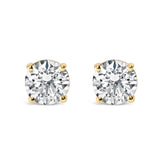14K Gold 1.0 Carat Round Brilliant Cut Lab Grown Diamond 4-Prong Classic Solitaire Stud Earrings-0 thumbnail 1