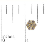14K White Gold 3 cttw Prong Set Round-Cut Diamond Floral Cluster Stud Earring (I-J Color, SI1-SI2 Clarity)-4 thumbnail 5