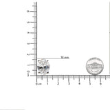 14K White Gold Prong Set Lab Grown Oval Diamond Solitaire Stud Earring (F-G Color, VS1-VS2 Clarity)-4 thumbnail 5