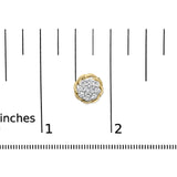 10K Yellow Gold Plated .925 Sterling Silver 1/2 Cttw Diamond Cluster Stud Earrings (J-K Color, I2-I3 Clarity)-4 thumbnail 5