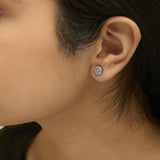 .925 Sterling Silver 1/4 Cttw Diamond Miracle Set Solitaire with Halo Stud Earrings-2 thumbnail 3