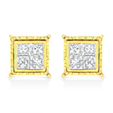 14K White Gold 1.0 Cttw 4-Prong Set Brilliant Round-Cut Solitaire Lab Grown Diamond Push Back Stud Earrings (E-F Color, VVS2-VS1 Clarity)-1 thumbnail 2