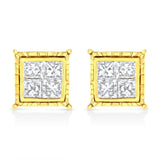 14K White Gold 1.0 Cttw 4-Prong Set Brilliant Round-Cut Solitaire Lab Grown Diamond Push Back Stud Earrings (E-F Color, VVS2-VS1 Clarity)-1 thumbnail 2
