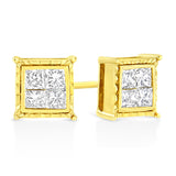 14K White Gold 1.0 Cttw 4-Prong Set Brilliant Round-Cut Solitaire Lab Grown Diamond Push Back Stud Earrings (E-F Color, VVS2-VS1 Clarity)-3 thumbnail 4