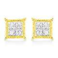 14K White Gold 1.0 Cttw 4-Prong Set Brilliant Round-Cut Solitaire Lab Grown Diamond Push Back Stud Earrings (E-F Color, VVS2-VS1 Clarity)-0