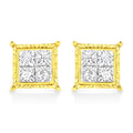 14K White Gold 1.0 Cttw 4-Prong Set Brilliant Round-Cut Solitaire Lab Grown Diamond Push Back Stud Earrings (E-F Color, VVS2-VS1 Clarity)-0