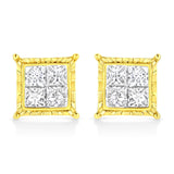 14K White Gold 1.0 Cttw 4-Prong Set Brilliant Round-Cut Solitaire Lab Grown Diamond Push Back Stud Earrings (E-F Color, VVS2-VS1 Clarity)-0 thumbnail 1