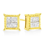 14K White Gold 1.0 Cttw 4-Prong Set Brilliant Round-Cut Solitaire Lab Grown Diamond Push Back Stud Earrings (E-F Color, VVS2-VS1 Clarity)-2 thumbnail 3