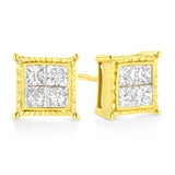 14K White Gold 1.0 Cttw 4-Prong Set Brilliant Round-Cut Solitaire Lab Grown Diamond Push Back Stud Earrings (E-F Color, VVS2-VS1 Clarity)-2 thumbnail 3